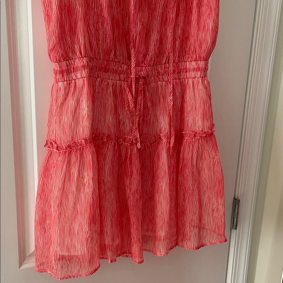 Pinch Red-Coral Ruffle Mini Dress - Picture 5 of 11